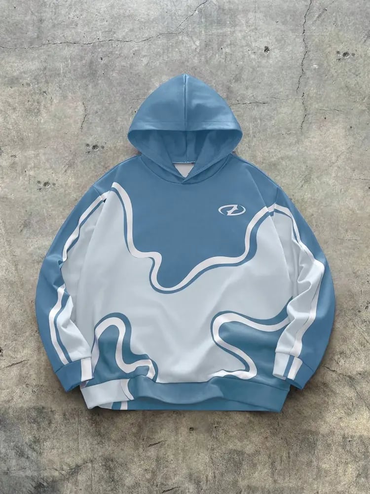 The new unisex hoodie features a hood for spring and fall 2025 with comfortable and soft casual print in three dimensions.