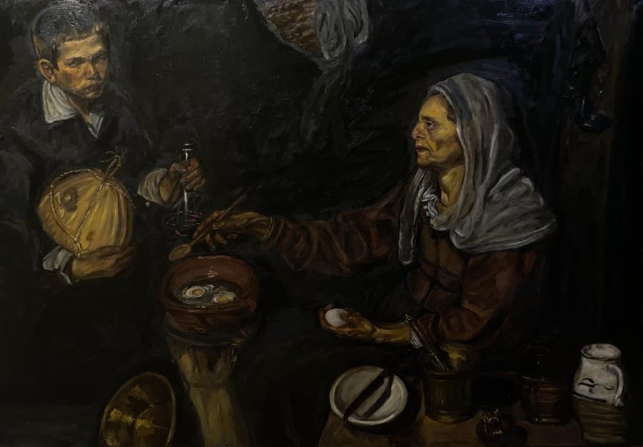 Master copy of ‘old woman frying eggs’