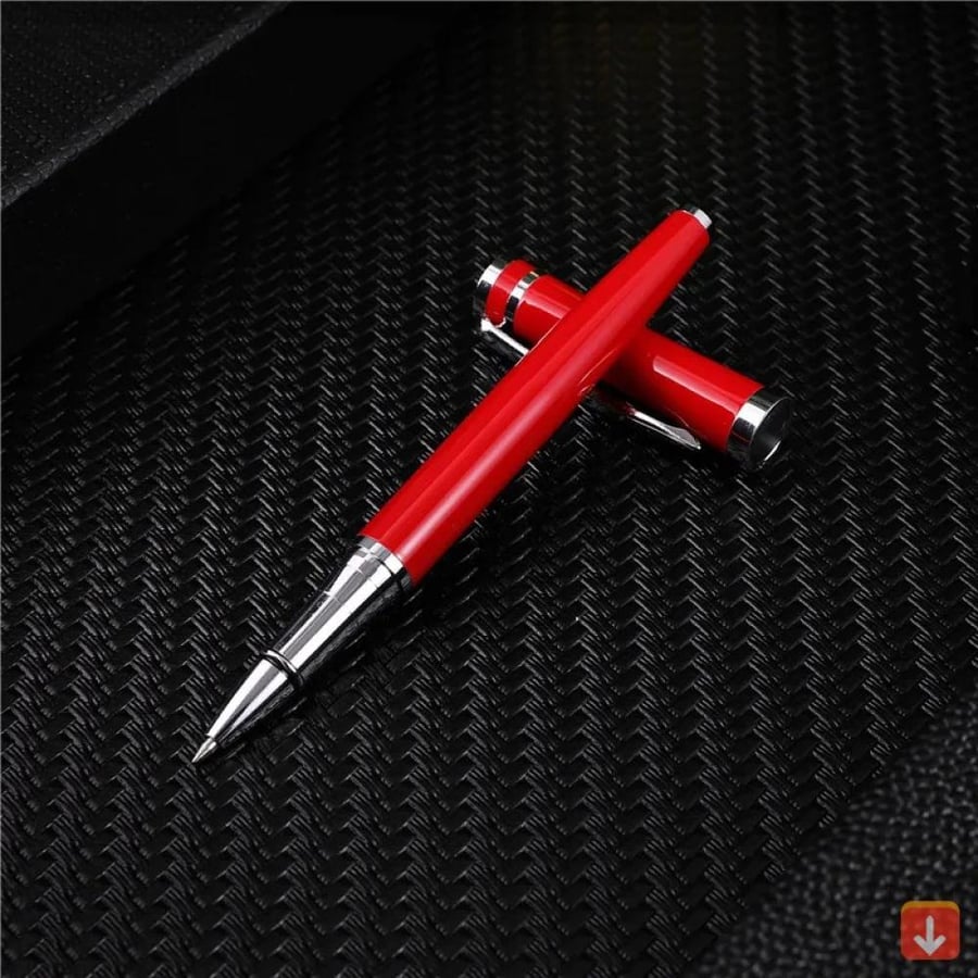 فاخر الفضة تصفيح قلم حبر جاف أقلام كروية معدنيةVulpen القرطاسية بلوم Penna stilografica Vulpen boligrafo 03732