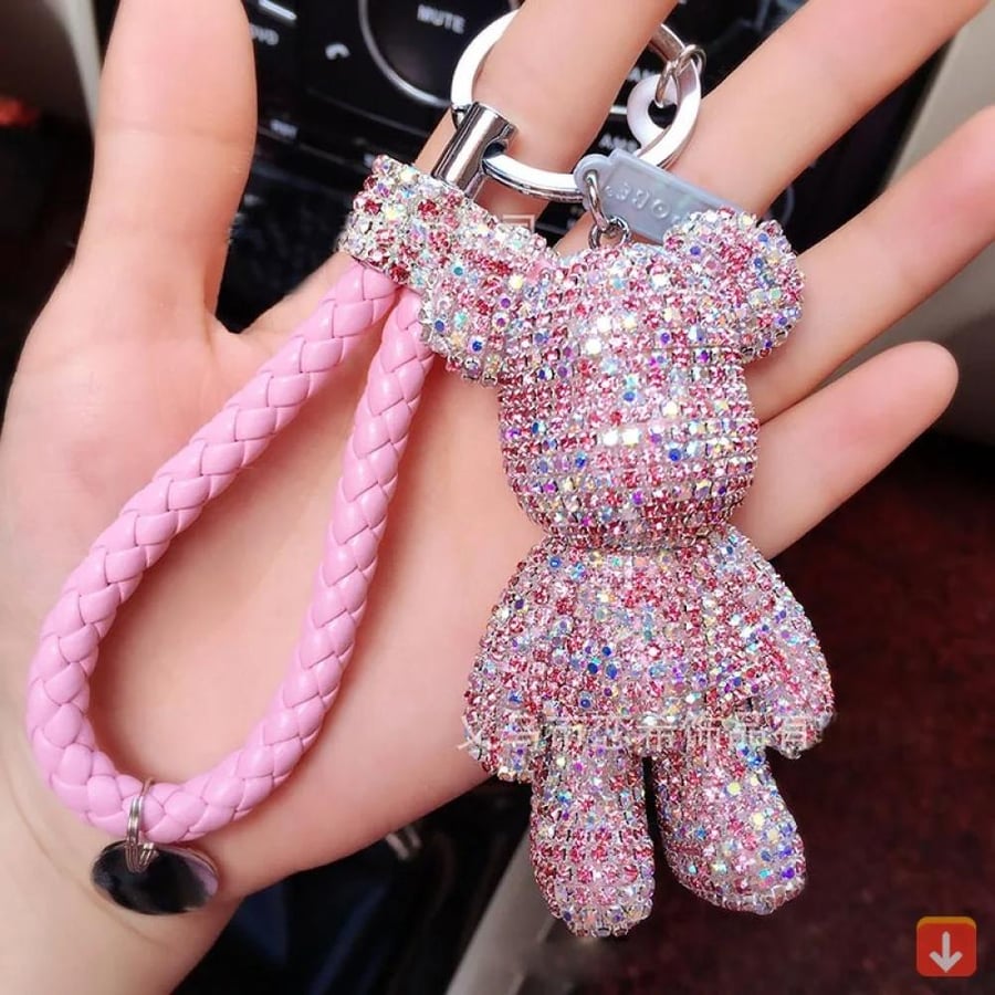 سلسلة ماركة Diy من حجر الراين للحقيبة والمفاتيح
