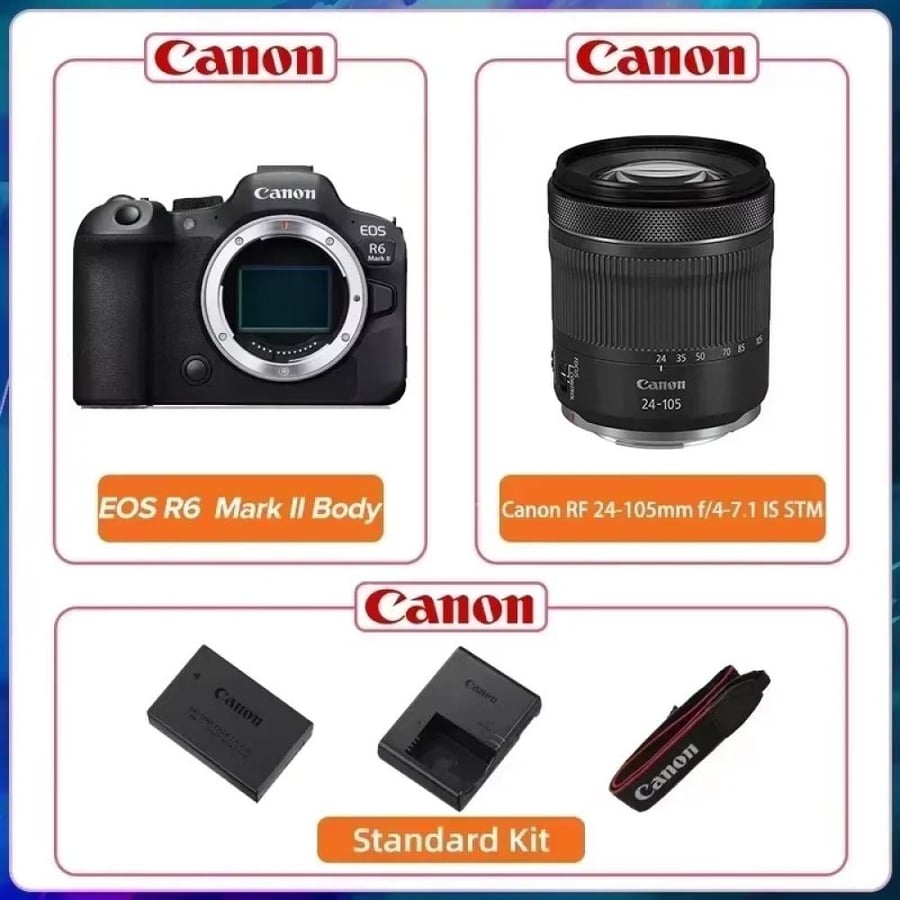 كاميرا رقمية احترافية من Canon-os R6 بدون مرآة ، كاميرا رئيسية بإطار كامل ، فيديو 6K ، مليون بكسل ، منتج جديد ، علامة 2