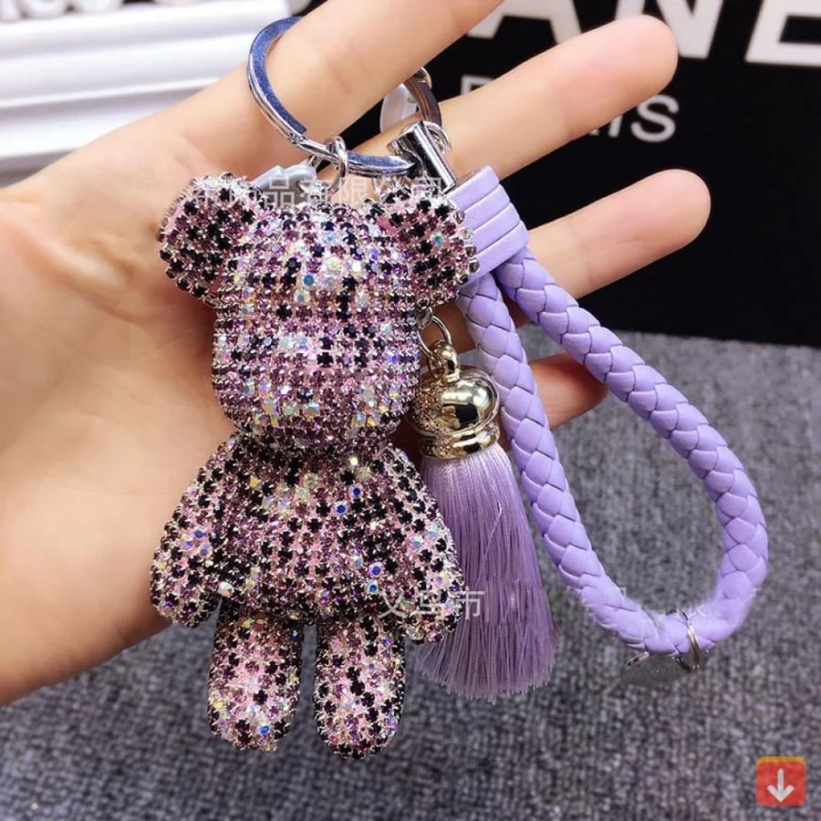 سلسلة ماركة Diy من حجر الراين للحقيبة والمفاتيح