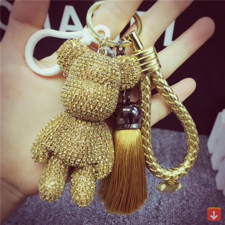 سلسلة ماركة Diy من حجر الراين للحقيبة والمفاتيح