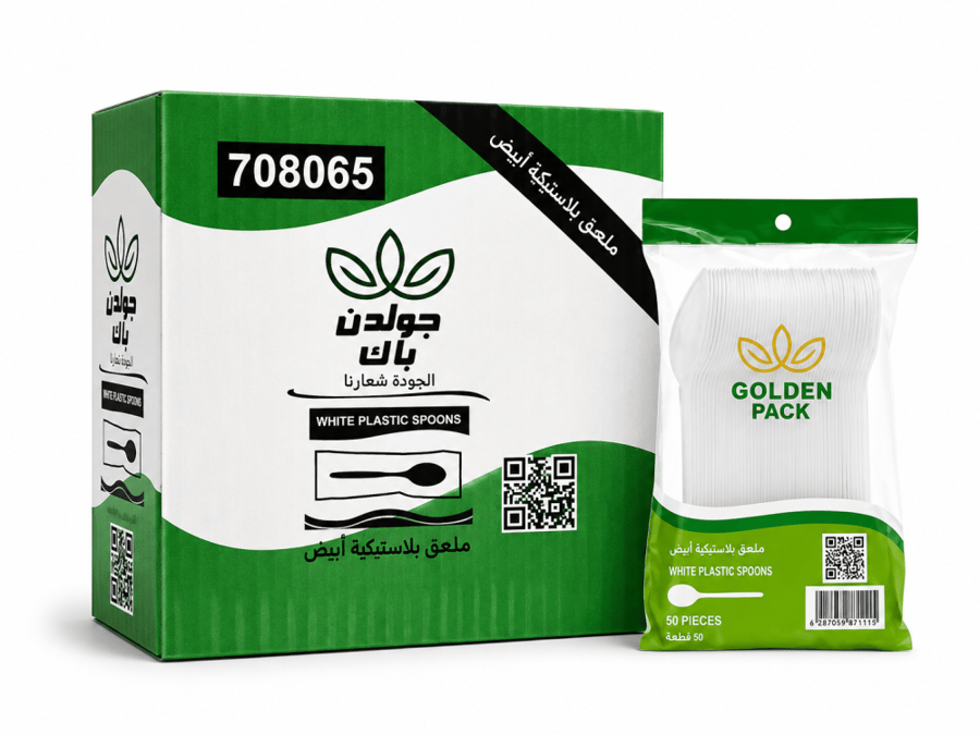 ملاعق جولدن باك ابيض ربطة 50 حبة