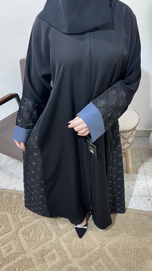عباية ملكي دانتيل نجمات فوق ABAYA