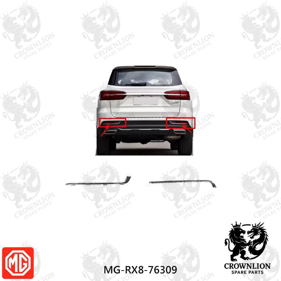 إطار مصباح الضباب الخلفي شريطي لامع-يسار MG-RX8-76309