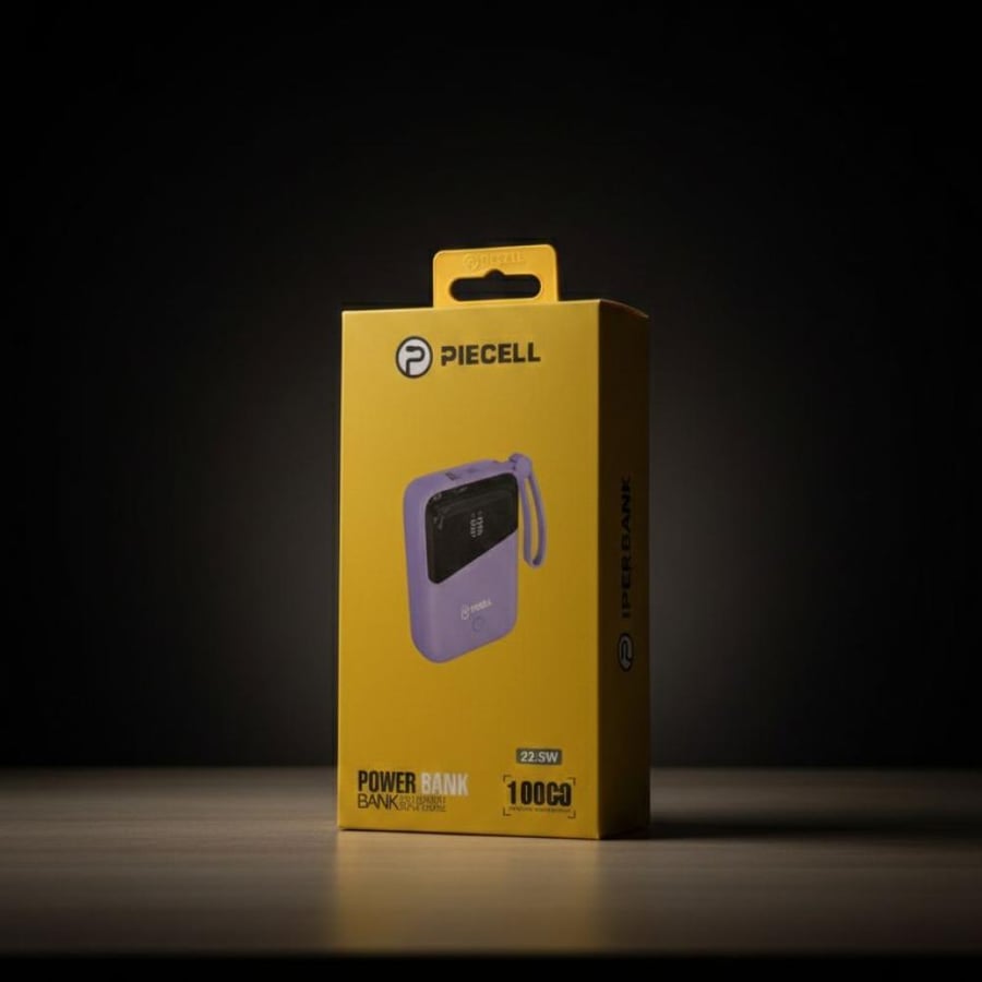 باور بانك PIECELL بسعة 10000mAh – قوة 22.5واط بحجم صغير