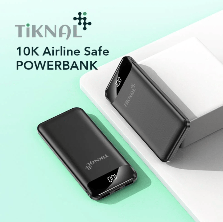 باور بانك تكنل 10000mAh يدعم الشحن السريع 22.5 واط آمن للسفر بالطيران حسب معايير شركات الطيران