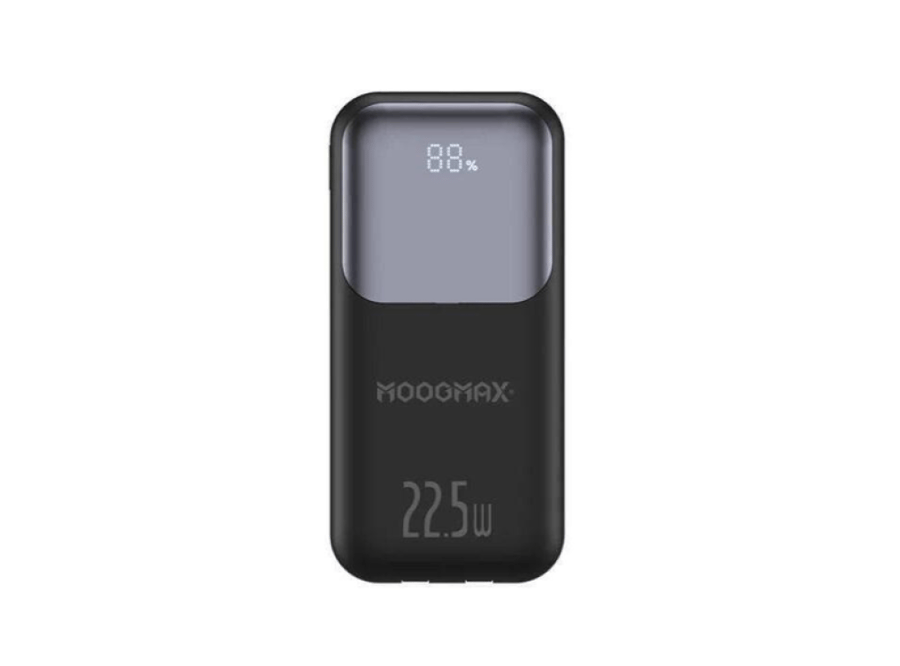 باور بانك موج ماكس MX219 كيابل مدمجه للايفون و تايب سي - 10 آلاف ميلي أمبير Moogax