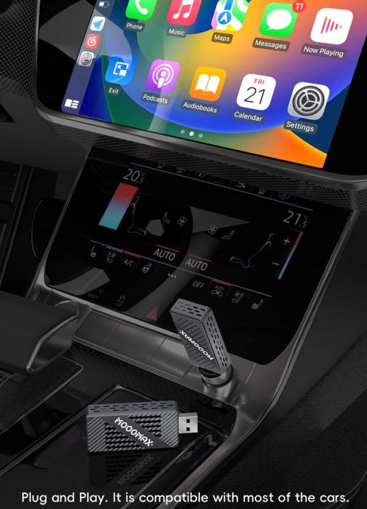 كار بلاي موج ماكس Android CarPlay Adapter USB  64GB - 4GB Ram
