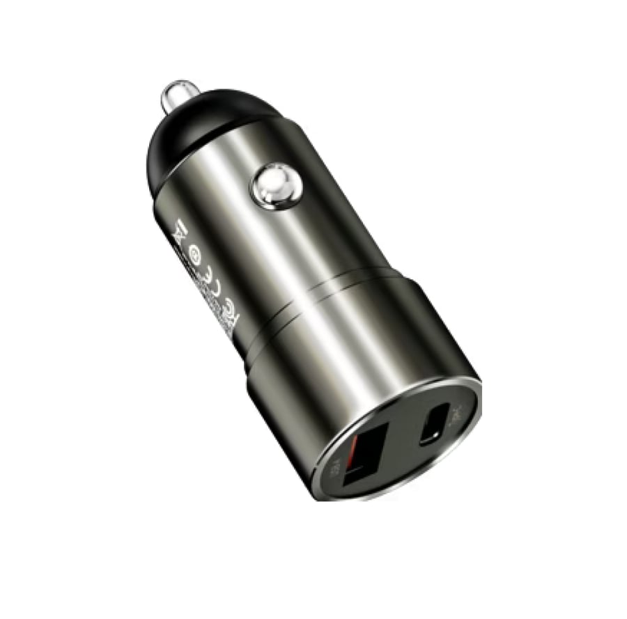 شاحن سيارة ROCK H20 بمنفذين (A و C) وقوة 15 واط