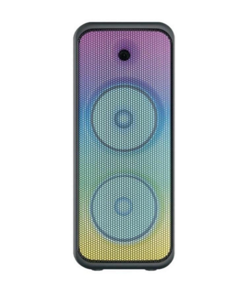مكبر صوت لاسلكي احترافي HooToo (موديل HT-SP016) | مضخم صوت مزدوج 8 بوصة مع إضاءة LED تفاعلية وباس قوي