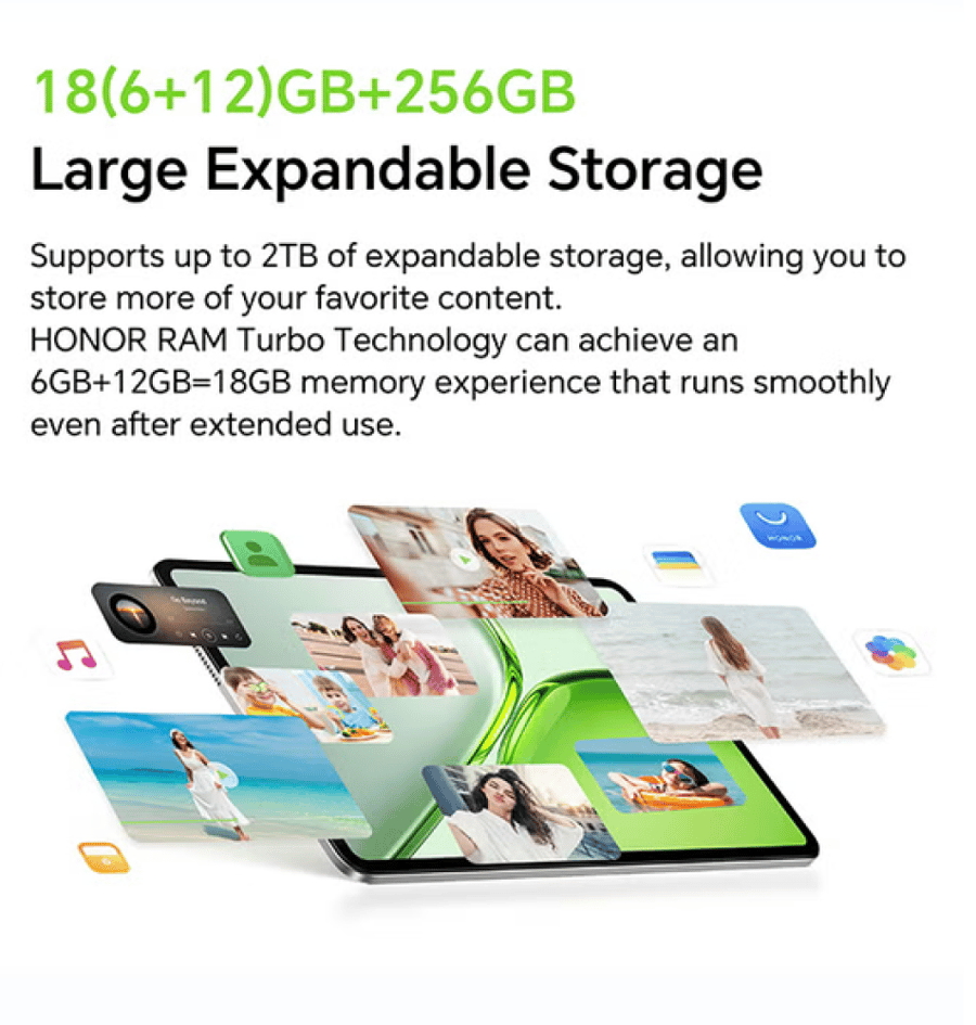 جهاز Honor Pad X9b Max مع غطاء قابل للطي - رمادي - 128 جيجابايت - ذاكرة عشوائية 6+6 جيجابايت