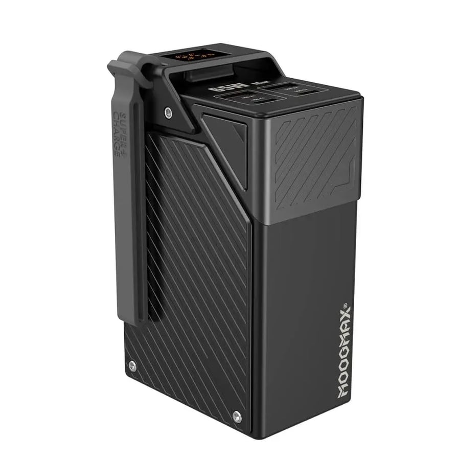 بطارية متنقلة اربع مداخل MOOGMAX 30000mAh بسرعة شحن 65 واط – تصميم قوي وعصري