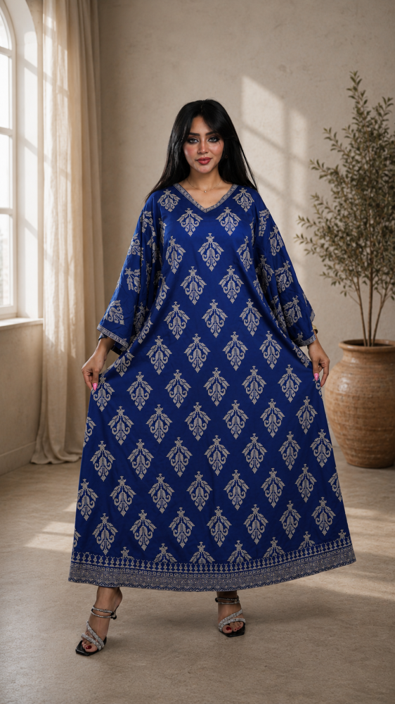 جلابية شام – كتان إسباني بتطريز حلبي00043