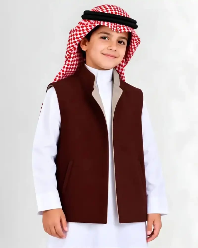 سديري اطفال دبل فيس اسود مع بيج
