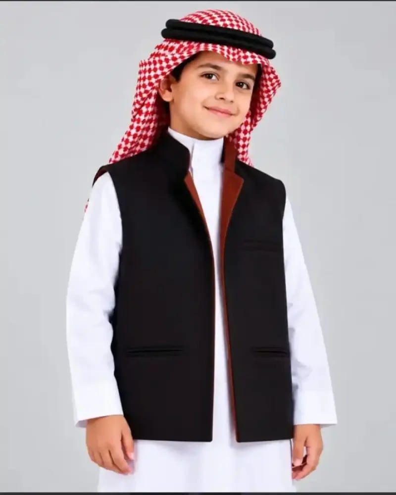 سديري اطفال دبل فيس اسود مع جملي