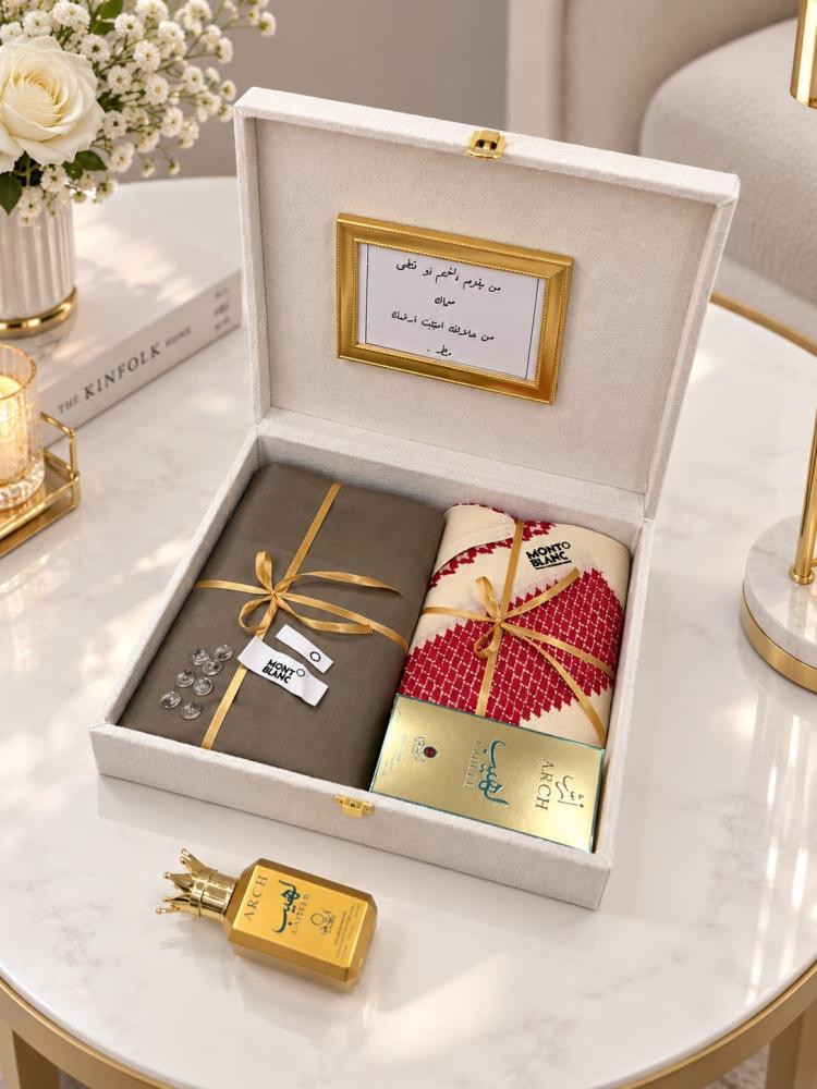 هدية الشتاء رجالية مميزة - قماش + شماغ + عطر