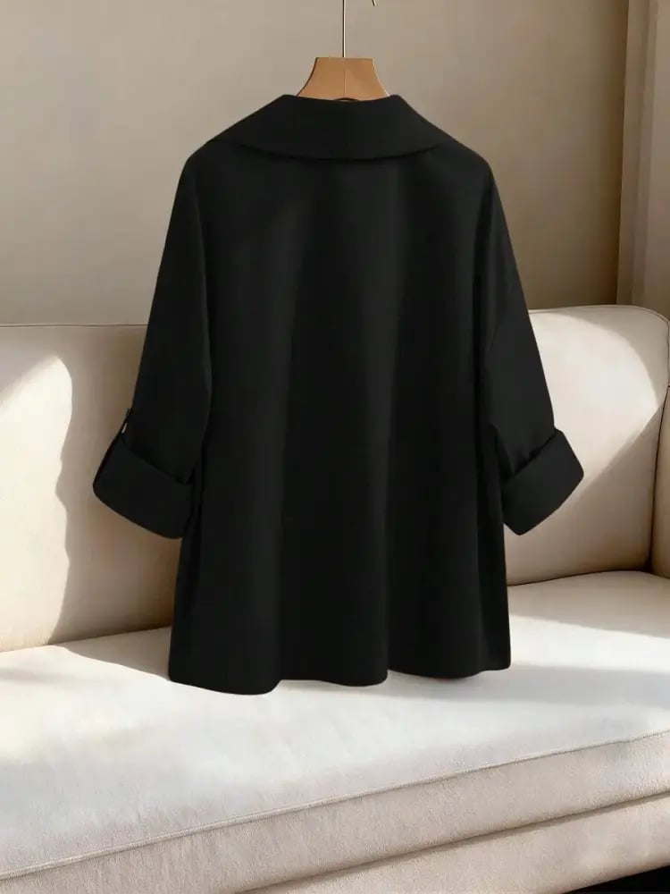 GlowEve CURVE معطف رياضي كاجوال بياقة مطوية للنساء