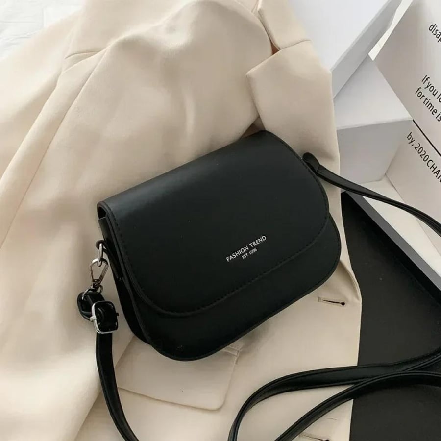 العصرية السرج حقيبة كتف المرأة بولي Leather حقيبة جلدية كروسبودي بسيطة بلون رفرف حقيبة ساعي حقائب اليد الموضة الحقيبة