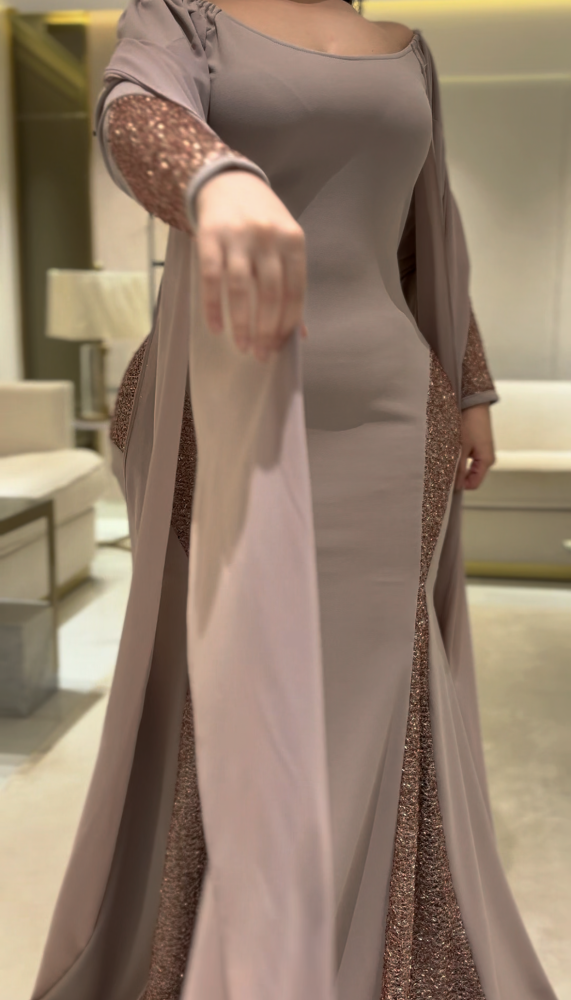 فستان سترتش كريب