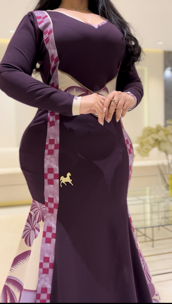 فستان سترتش كريب