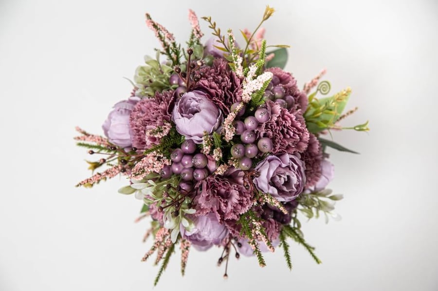 Violet Bridal Bouquet
