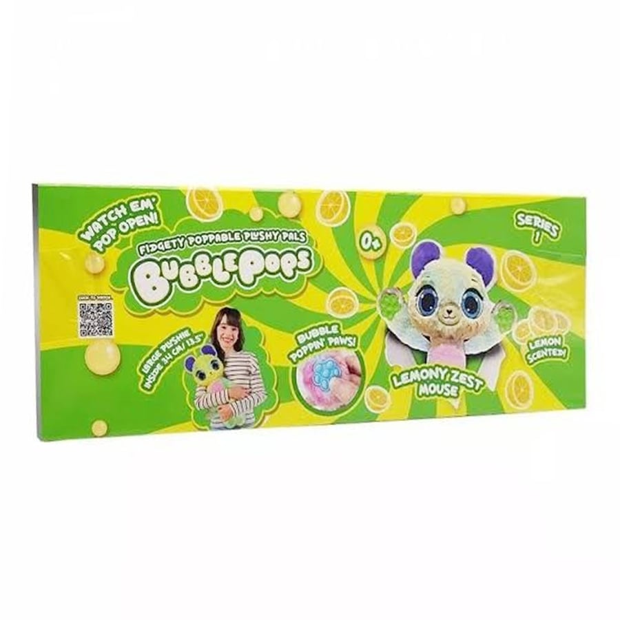 دمية قطيفة ماوس ليموني قابلة للضغط – Bubble Pops