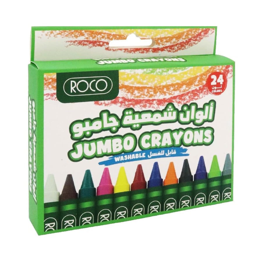 ألوان شمعية 24 لون جامبو - ROCO