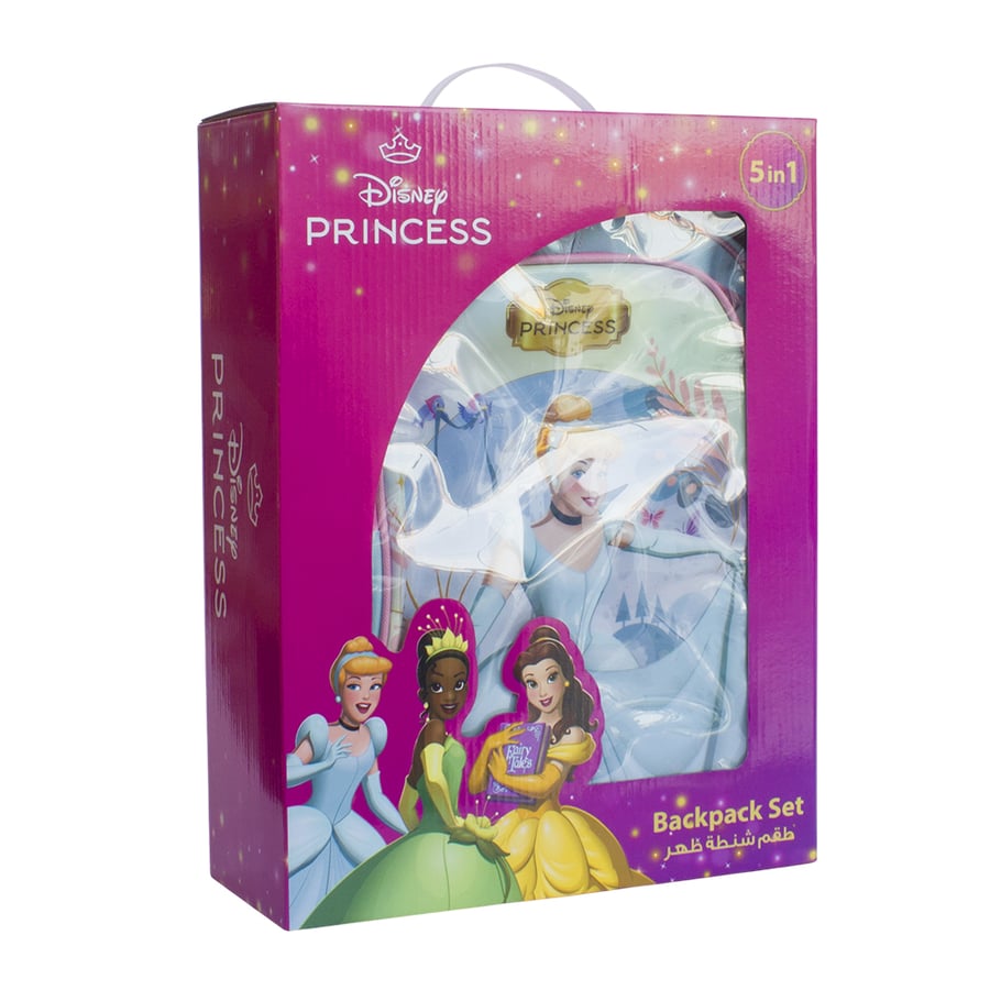 طقم شنطة مدرسية 16 إنش 5 في 1 - Disney Princess
