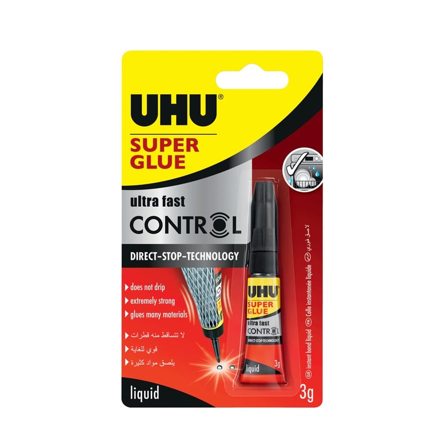 لاصق سريع قوي 3 جرام - UHU Super Glue Control Liquid