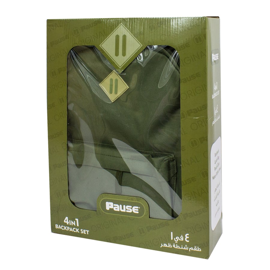 طقم شنطة مدرسية متكامل 4 قطع 16 إنش - Pause