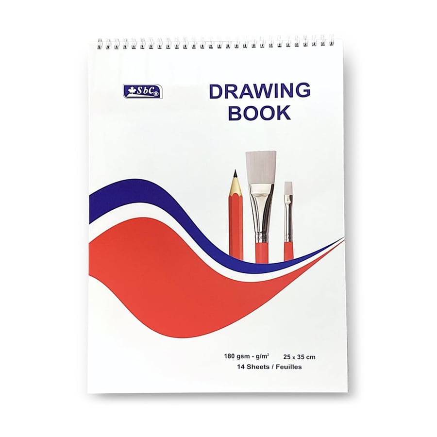 كراسة رسم سلك 25×35 سم 14 ورقة – 180 جم – SBC