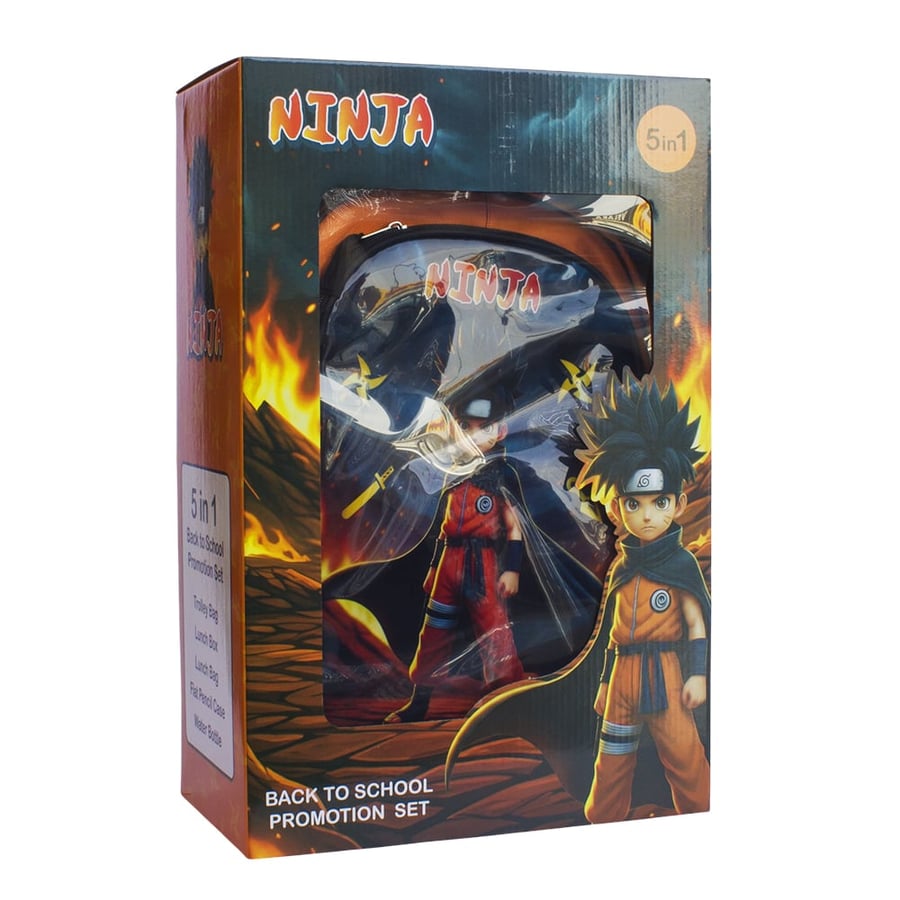 طقم شنطة مدرسية 16 إنش 5 في 1 - Ninja
