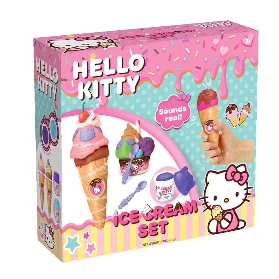 طقم صنع وتشكيل الآيس كريم هيلو كيتي – Hello Kitty Ice Cream Set