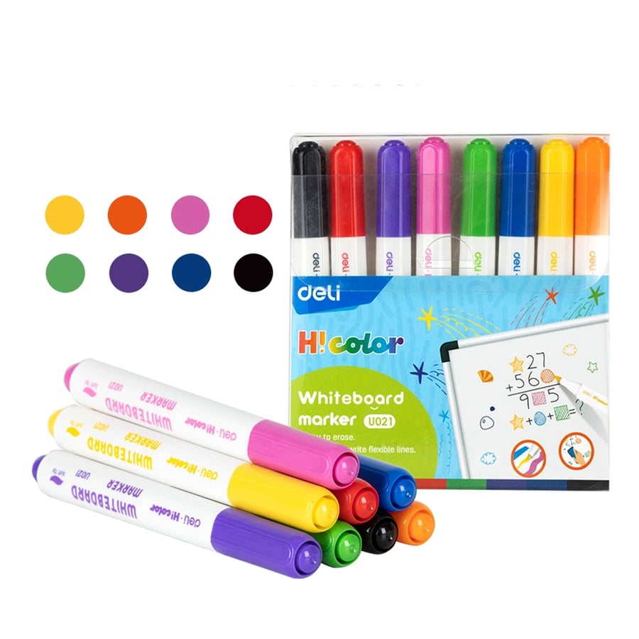 أقلام سبورة 8 ألوان- Deli Hi Color