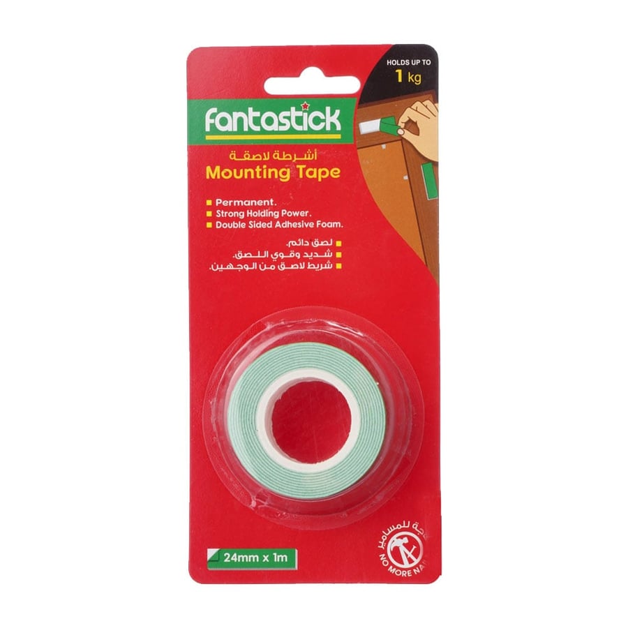 شريط لاصق مزدوج الوجهين 18 مم × 2 متر – Fantastick