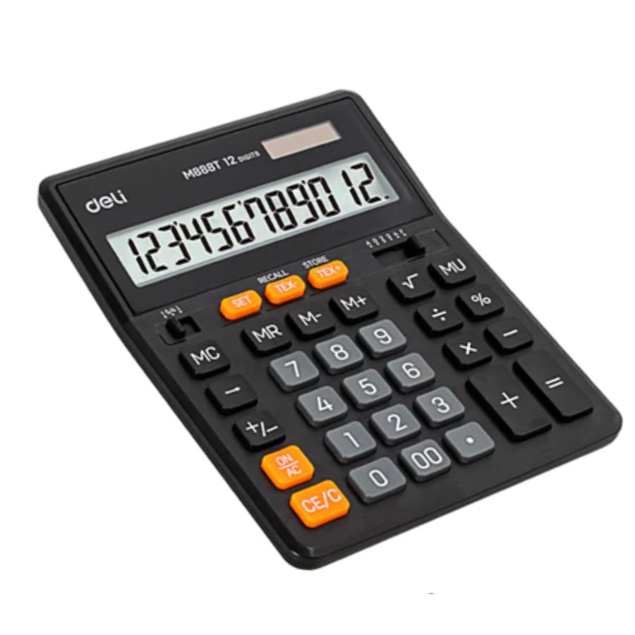 آلة حاسبة مكتبية 12 خانة - DELI M888T