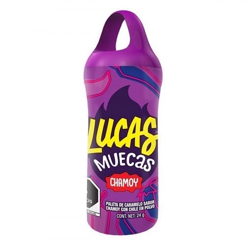 لوكاس حلوى مصاص مع بودرة الفلفل - Lucas Muecas Lollipop Chamoy