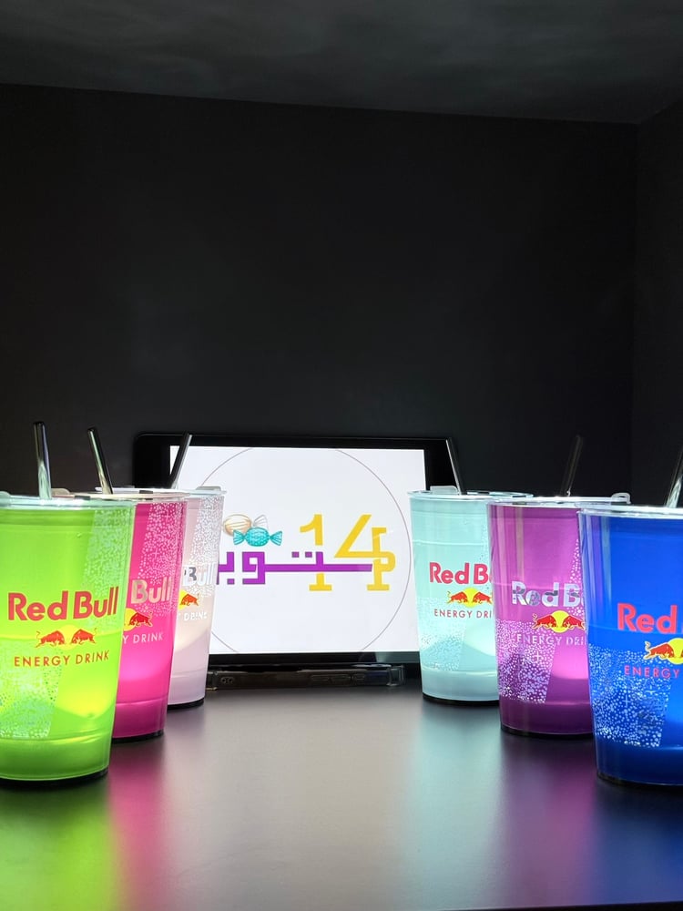 كوب ريدبول ( سماوي ) مضيء