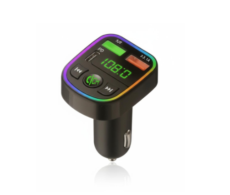 مشغل MP3 للسيارة  powermax ناقل FM لاسلكي مع بطاقة TF وشاحن USB