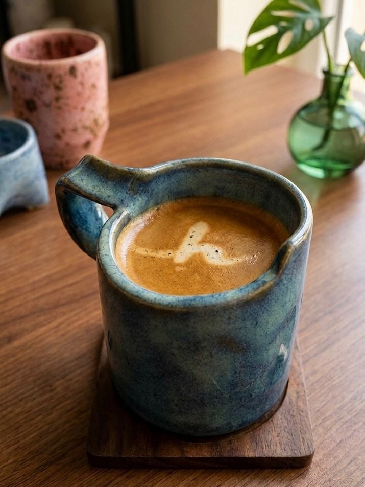 كوب صغير أزرق