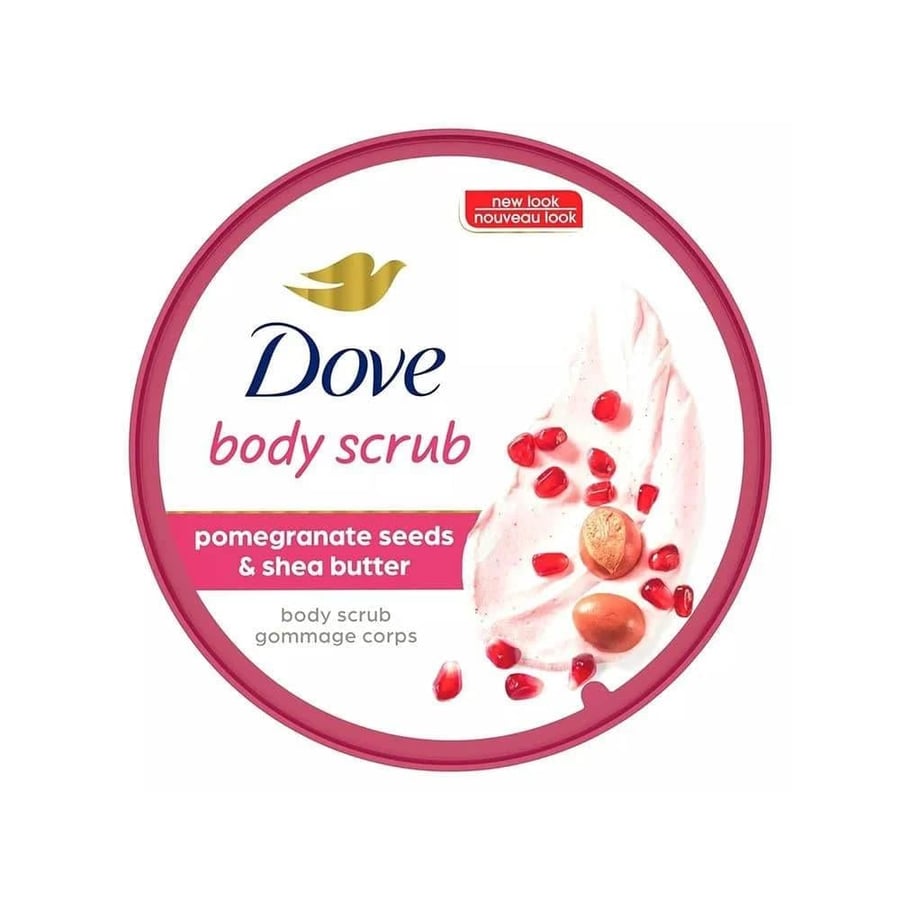 دوف (Dove) مقشر الجسم ببذور الرمان وزبدة الشيا – 298 مل