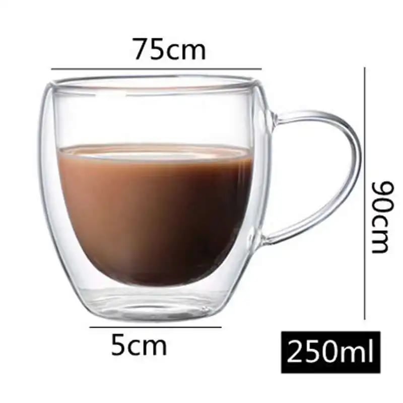كوب زجاج مزدوج