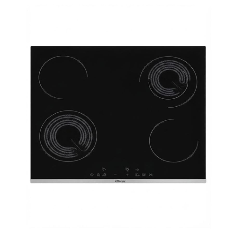 Starway Built-In Ceramic Hob, 4 Cooking Zones, 60x51cm, Touch Control, Black - SW4VC