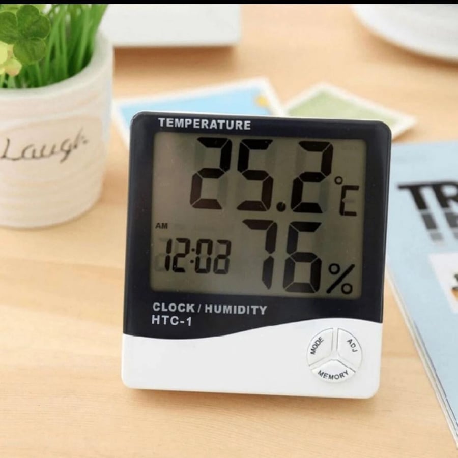 مقياس حراره و رطوبة يناسب غرف الطيور و الحضانة للفروخ