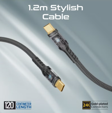 شاحن جداري 25 واط بمنفذين USB + Type-C مع كيبل Type-C إلى Type-C - بروميت PowerPort 25CC Black UK