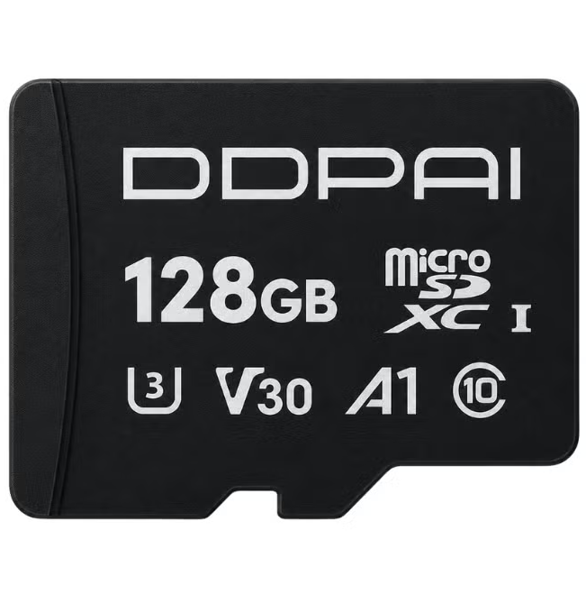 كرت ذاكرة مايكرو اس دي للداش كام بسعة 128 جيجابايت من دي دي باي - موديل 128G (DDPAI 128GB TF Card for Dash Cam)