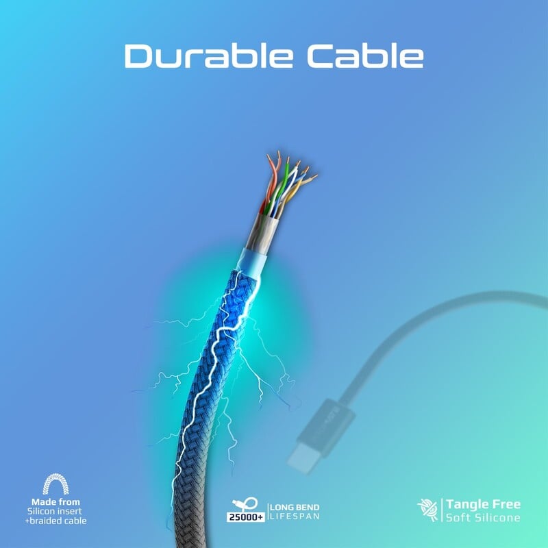 كيبل Promate USB-C إلى USB-C 60W 1.2 متر