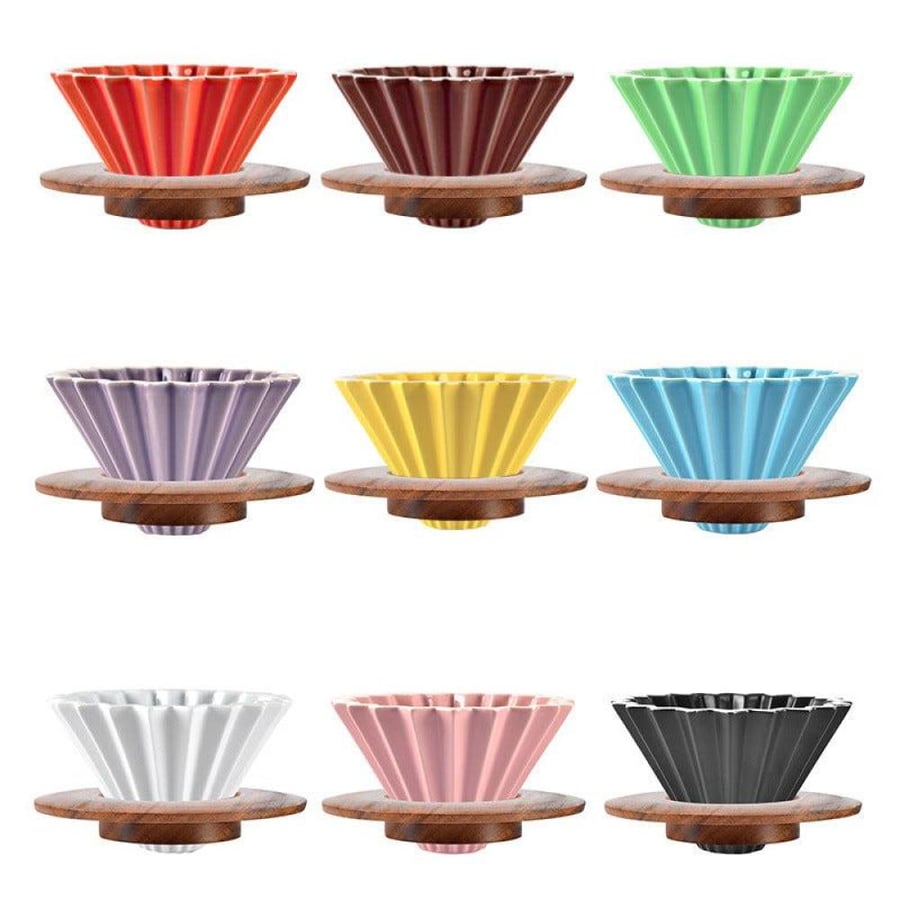 قمع الترشيح V60 مطابق لـ اوريقامي مع قاعدة - مقاس 01 | V60 Dripper